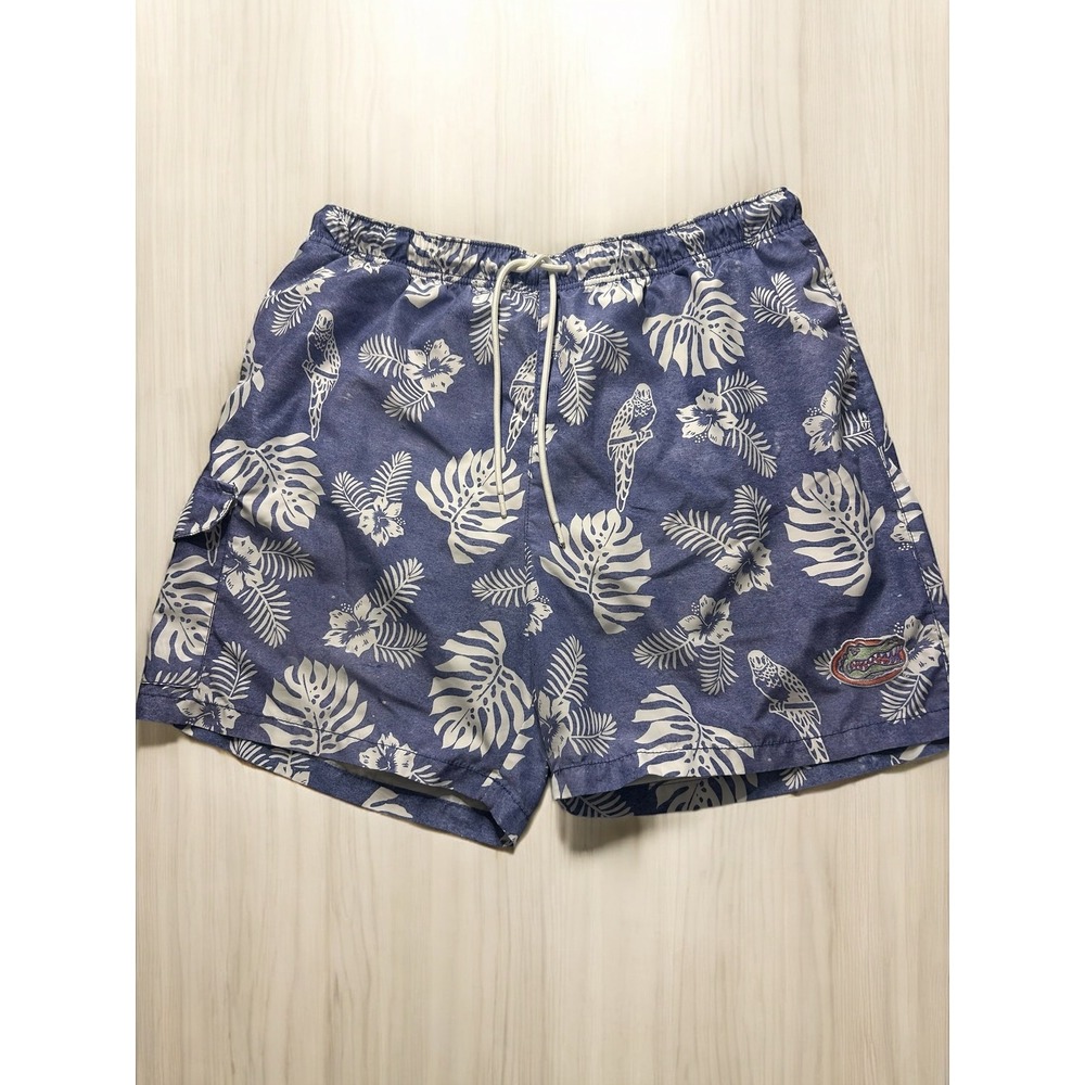 Tommy Bahama UF Gators Swim Trunks XL (Fits 34" Waist) Parrot Floral Mesh Lined